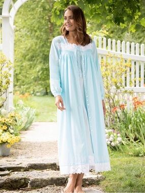 Eileen West Turquoise Sea Glass Robe Size Small